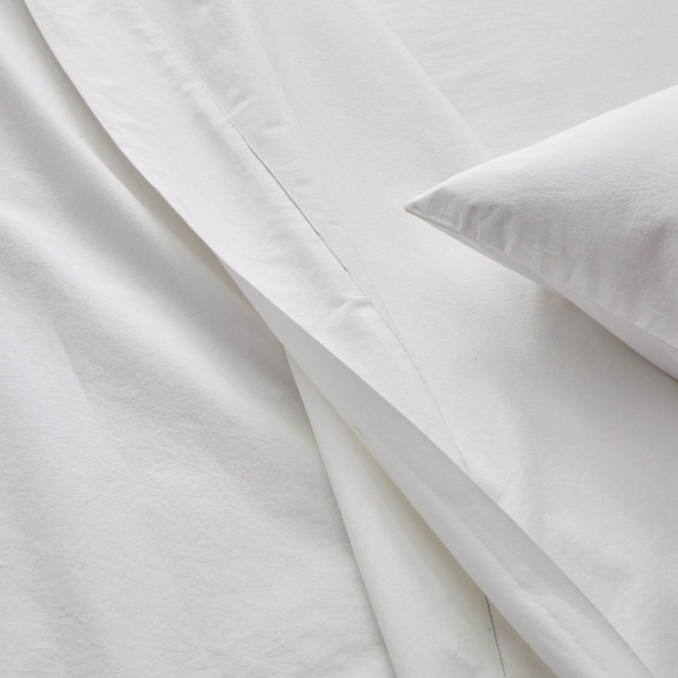 Organic Washed Cotton Percale Sheets & Pillowcases